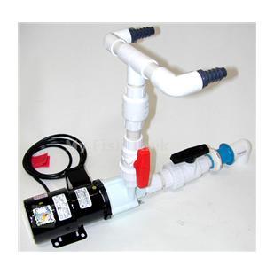 
<p>Little Giant&nbsp;water pump filter assembly contains all the items needed to complete a filter system, except the filter ( select filter seperately ).</p>
<p>Designed to work with Wet-Dry, Euro or KIS style ''sump'' filter systems THAT HAVE TWO RETURN ASEEMBLIES / INTERNAL OVERFLOWS. Includes dual 36&quot; flexible drain lines, elbows, hose barb fittings and clamps to connect the TWO&nbsp;Internal Overflow to the top of
 the&nbsp;filter. Additionally, all pump fittings, union ball valves, check valve, 8 foot of flexible tubing and bulkhead hole pre-drilled into the end of the filter.</p>
<p>The&nbsp;Little Giant 4MDQ-SC&nbsp;water pump is specially design for aquarium applications. The motors are thermally protected and the pumps are UL listed and CSA certified. It has 1&quot; female threaded inlet and 1/2&quot; male threaded&nbsp;outlets and moves approximately&nbsp;590
 GPH at 3 foot of head. </p>
<p>&nbsp;Safe for saltwater applications. Pump comes with mounting bracket and and 6’ power cord.</p>
